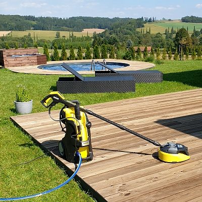 Vymývání barvy bazén a terasa